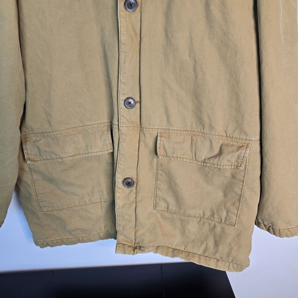 BKE 67 Mens Tan Canvas Barn Jacket Wool Blend Lined Workwear Coat Large 46150 - Picture 4 of 11